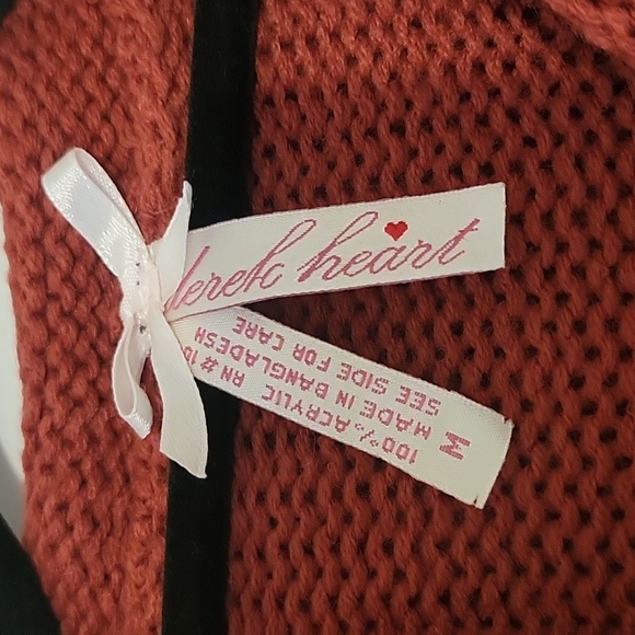 NWT DEREK HEART Button-Up Sweater w/Hood - Picture 6 of 6